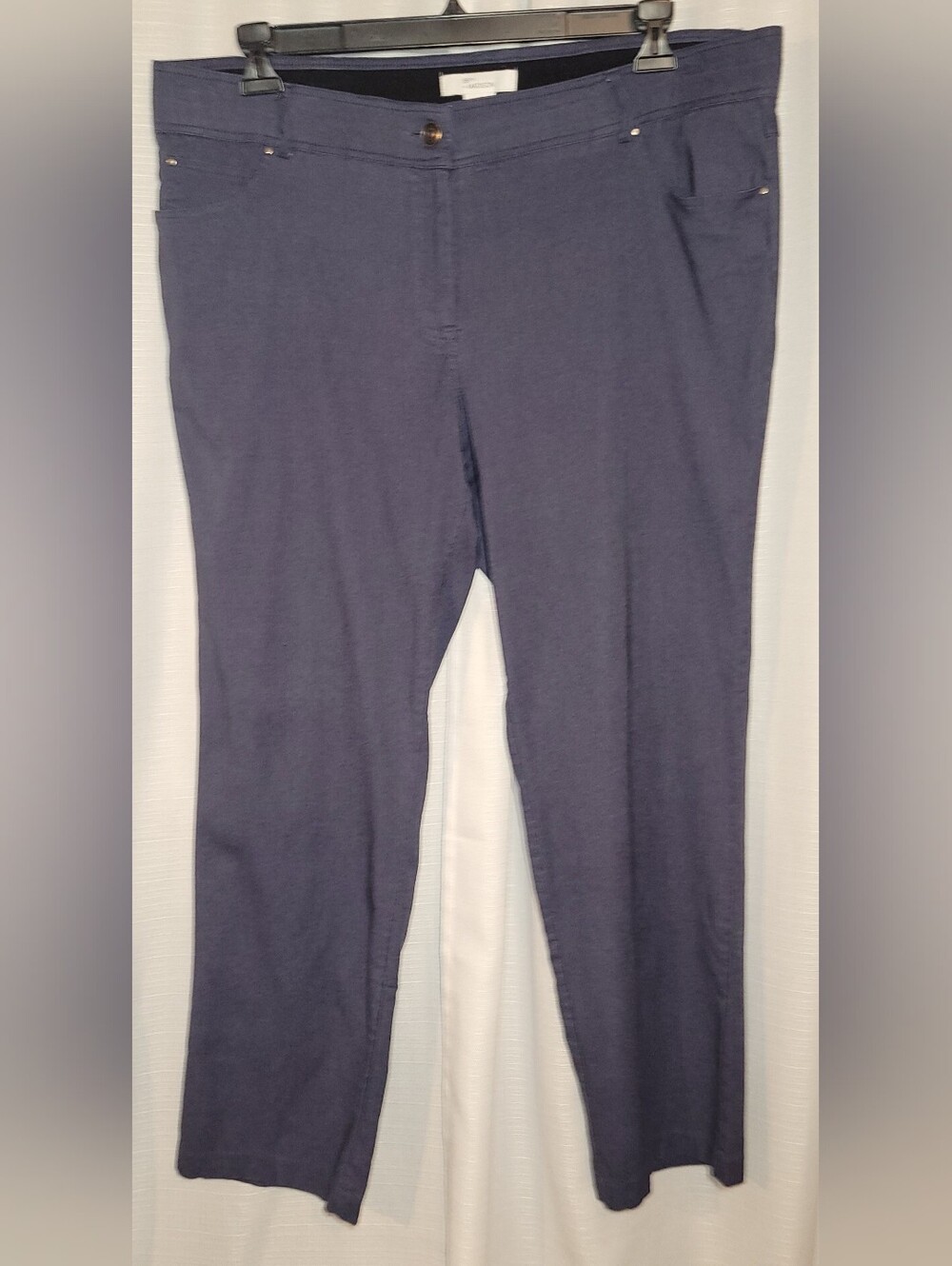 89th + Madison Rayon Blue Jean Straight-Leg Navy Pants 18